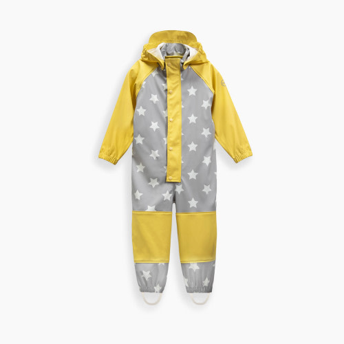 7AM Enfant Rain Coverall - Print Star Yellow, 18-24 M