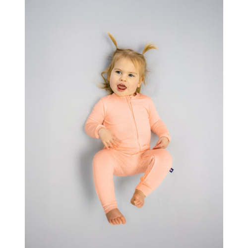 Zip Romper in Peach