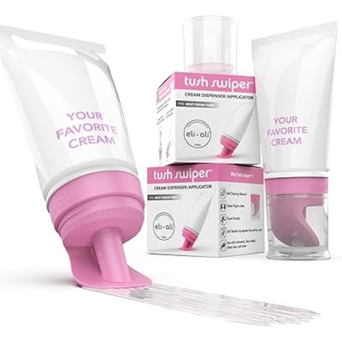 Eli & Ali Tush Swiper - Diaper Rash Cream & Butt Paste Applicator - Universal Fit for Most Diaper Creams | Mess-Free & Hygienic Alternative to Cream Spatula - Carry Less Baby Gear - Pink, 2 Pack