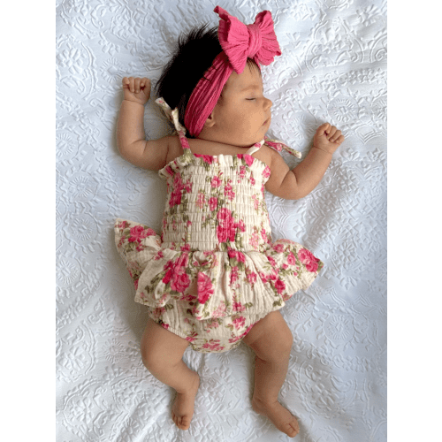 Muslin Smocked Bubble w/ Skirt, Country Daydream | 6-12M