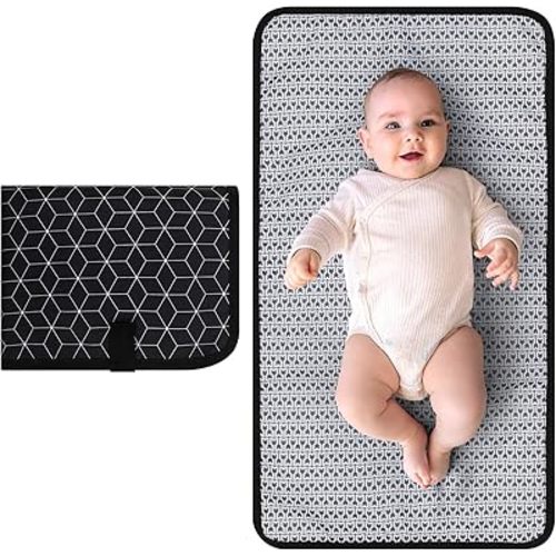 Accmor Portable Diaper Changing Pad, Waterproof Baby Changing Mat, Foldable Portable Travel Changing Pads for Baby, Black
