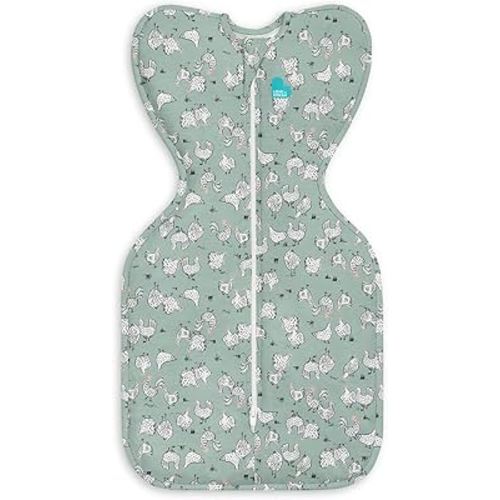 Love to Dream Swaddle UP, Baby Sleep Sack, Self-Soothing Swaddles for Newborns, Get Longer Sleep, Snug Fit Helps Calm Startle Reflex, New Born Essentials for Baby, 1.0 TOG, 13-19 lbs, Chicken Run
