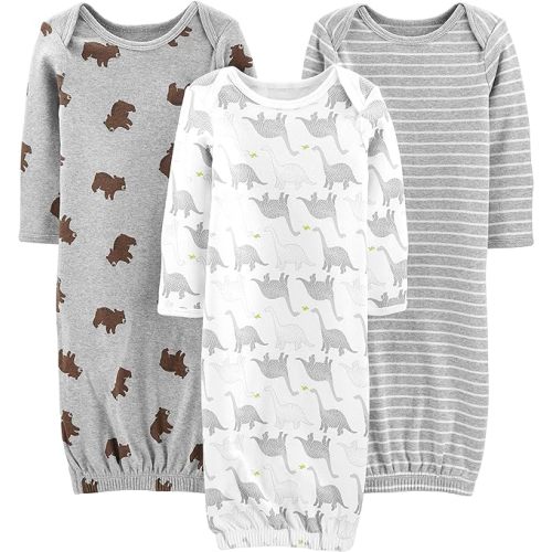 Simple Joys by Carter's Baby 3-Pack Neutral Cotton Sleeper Gown