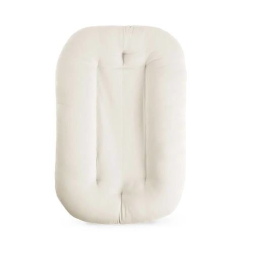 Baby Lounger for Newborn, Bionic Design Baby Lounger, Soft Organic Cotton Breathable Lounger for Infants 0-18 Months (White)