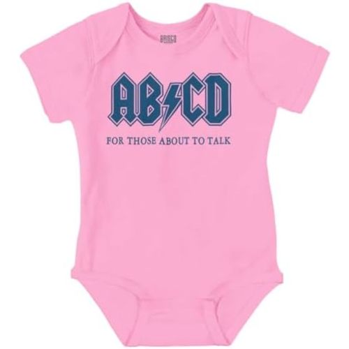Brisco Brands ABCD Lightning Bolt Lil Rocker Music Baby Romper Boys or Girls