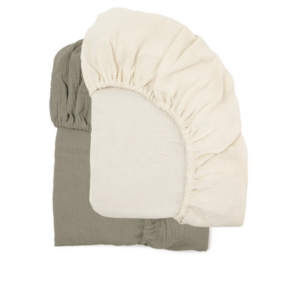 Muslin Crib Sheets | Natural + Birch