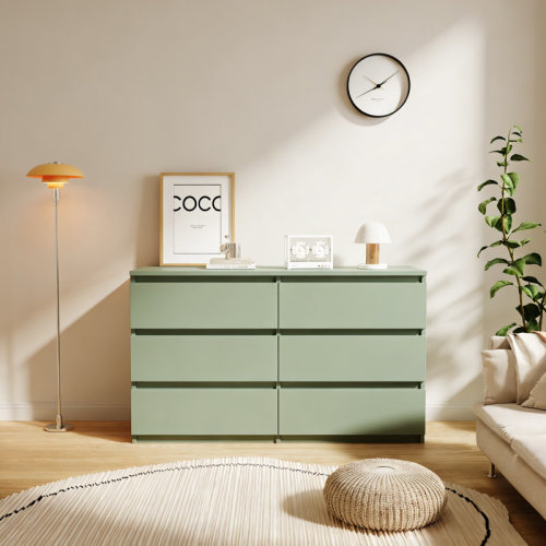 Latitude Run® green Large 6 drawers chest of drawer dressers table | Wayfair