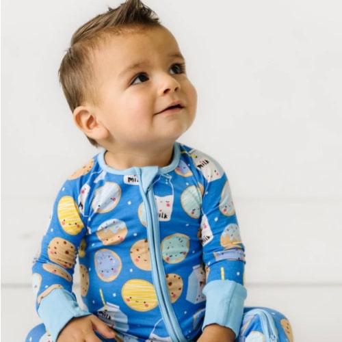 Blue Cookies & Milk Zippy - Little Sleepies