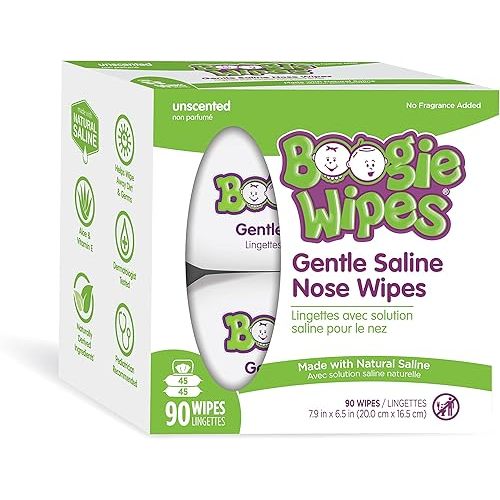 Boogie Wipes Natural Saline Nose Wipes