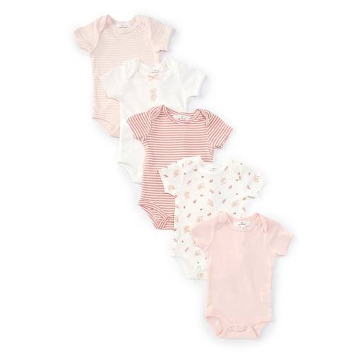 Starting Out Baby Girls Newborn-9 Months Ballet Print 5-Pack Bodysuits