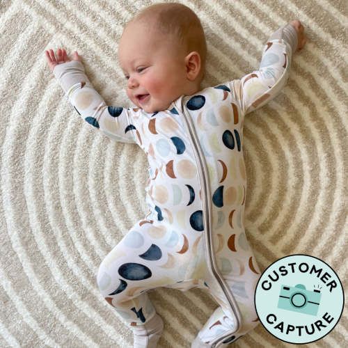Little Sleepies Luna Neutral Zippy | 6-12 months