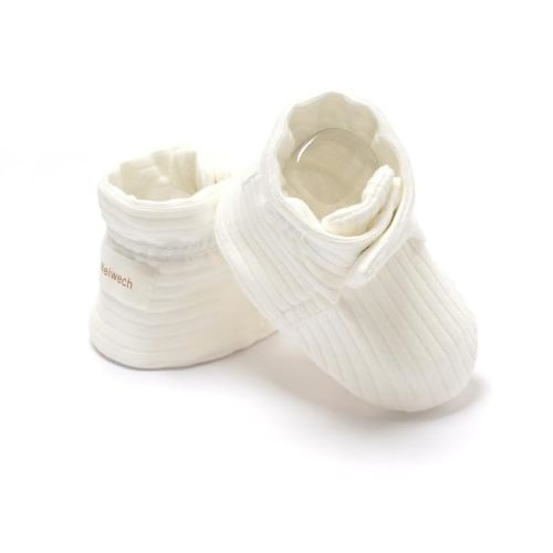 Amazon.com | Neiwech Baby Booties Newborn Adjustable Organic Cotton First Walking Shoes Soft Cozy Warm Boots for Infant Boy Girl White 3-6 Months | Boots