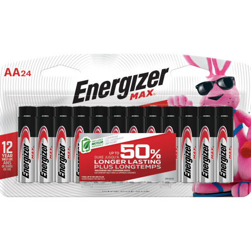 Energizer MAX AA Batteries (24 Pack), Double A Alkaline Batteries