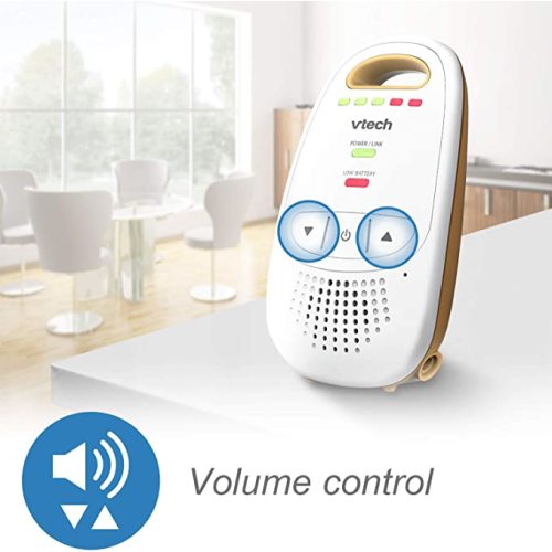VTech Upgraded Audio Baby Monitor with Rechargeable Battery, Long Range, and Crystal-Clear Sound - Audio Monitor with 1 Parent Unit