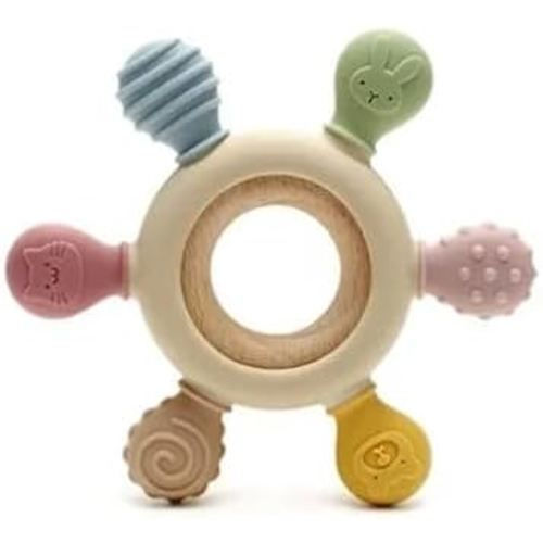 Beechwood Ring Teether (Pastel)