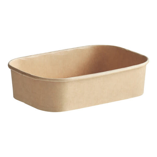 16 oz. Rectangular Kraft PE-Lined Microwavable Container/300/Case/F500