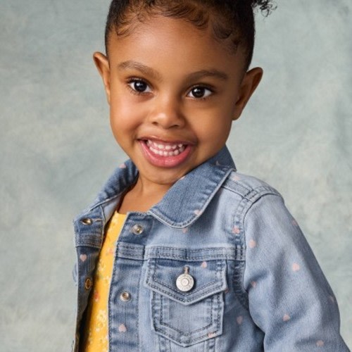 OshKosh B'gosh Toddler Girls' Heart Denim Jacket - Blue 12M: Standard Fit, Button Down, 2 Pockets