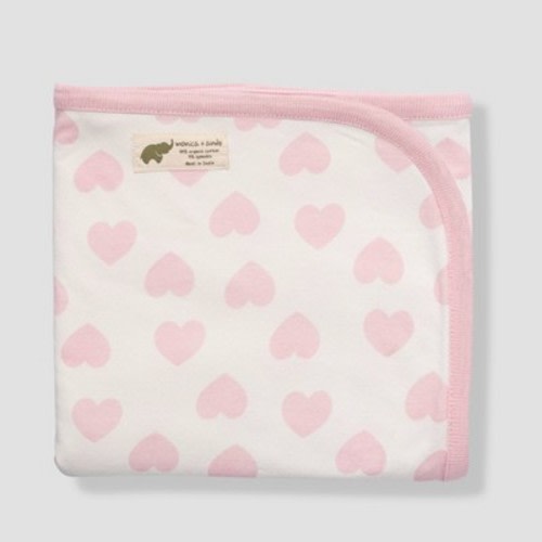 Layette by Monica + Andy Coming Home Swaddle Blanket - Pink Full of Heart