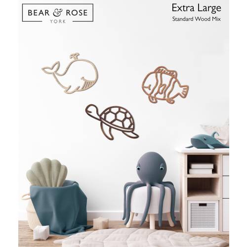 Ocean Trio Wall Decor Home - Nursery / Kids / Animals / Children Room / Marine / Sealife