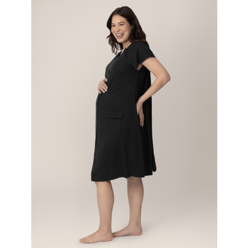 Universal Labor & Delivery Gown | Black - Kindred Bravely