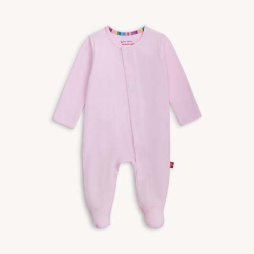 soft petal pink CloudStretch™ magnetic footie – Magnetic Me