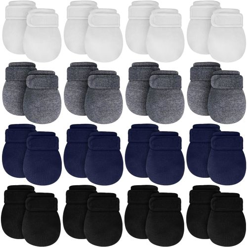 Newcotte Adjustable Baby Mittens No Scratch Newborn Cotton Breathable Gloves Warm Baby Mitts for Boys