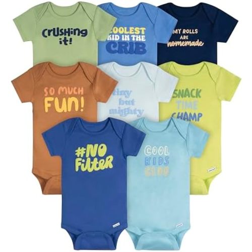 Onesies Brand unisex-baby 8-pack Short Sleeve Mix & Match Bodysuits