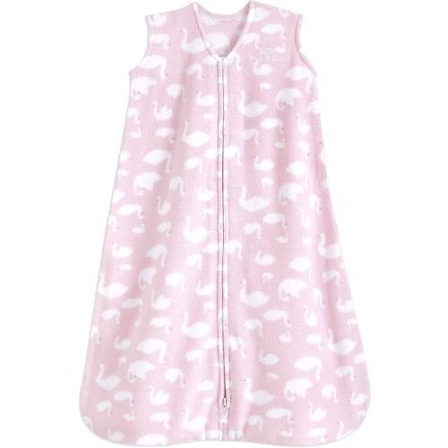 HALO Sleepsack 100% Cotton Wearable Blanket, Micro-Fleece, TOG 1.0, Swans, Medium