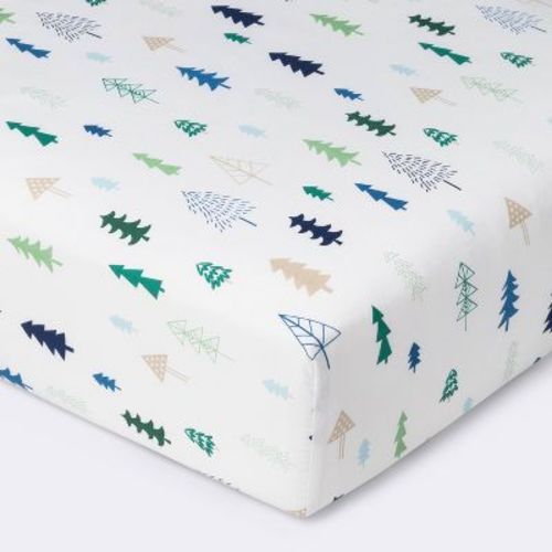 Crib Fitted Sheet Trees - Cloud Island™ - Blue