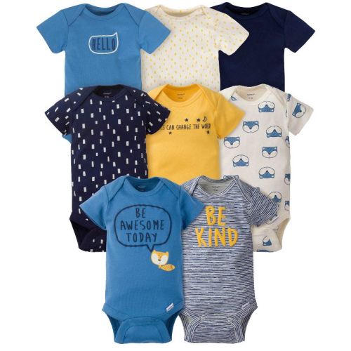 Gerber Baby And Toddler Boys' Onesies Bodysuits - Fox - 0-3 Months - 8-pack