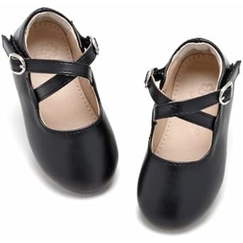Flaryzone Toddler/Little Girls' Ballerina Flat Mary Jane Princess Dress Shoes - Wedding School Party
