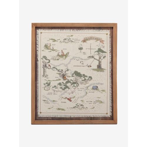 Disney Winnie The Pooh Hundred Acre Wood Map Framed Wood Wall Decor