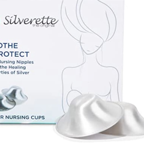 SILVERETTE The Original Silver Nursing Cups - Soothe and Protect Your Nursing Nipples -Made in Italy