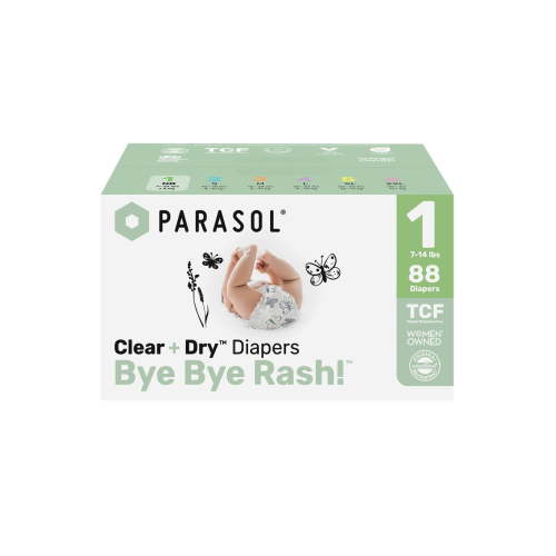 Clear+Dry Natural Disposable Diapers - Size 1 - 88ct