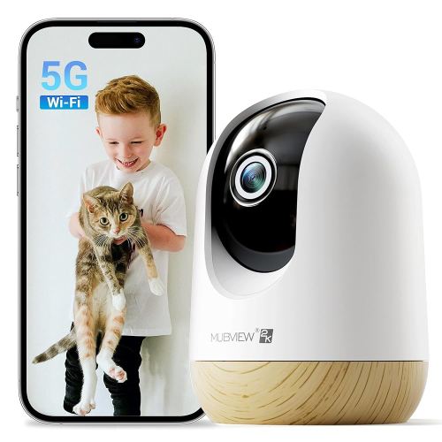 MUBVIEW Baby Monitor with Camera and Audio, 5G/2.4G Indoor Security Camera, Baby Monitor WiFi Smartphone, 2K Night Vision Pan-Tilt-Zoom Pet Cam with Phone App, Two-Way Audio, SD or Cloud Storage : Amazon.com.au: Electronics