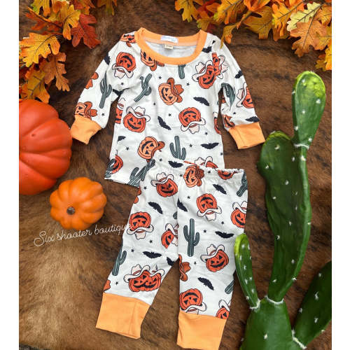 Pumpkin cactus pj set (sale)