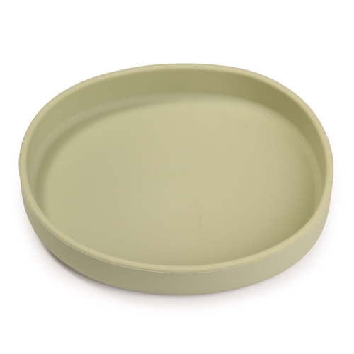 Partheme 330ml Silicone Dinner Plates Reusable Food Grade. Microwave Dishwasher Safe for Baby Kids Toddler Home Camping. 7 Inch Shatterproof Fall Protection, Green