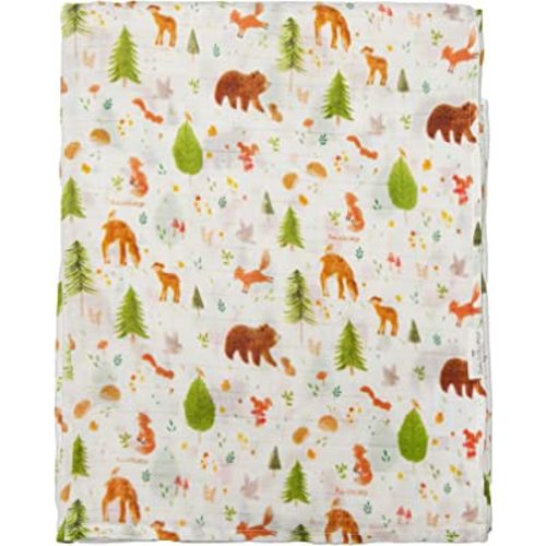 Loulou Lollipop Soft Baby Swaddle Blanket Muslin Wrap Receiving Blanket for Newborn to Toddler Girl and Boy, Large 47” by 47” - Forest Friends…