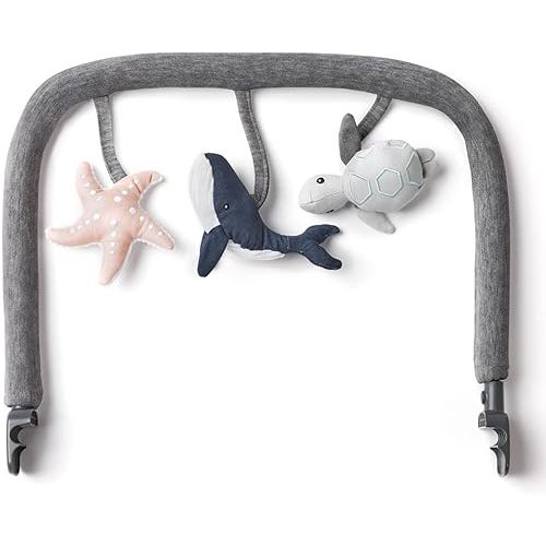 Ergobaby Evolve 3-in-1 Bouncer Toy Bar Accessory, Ocean Wonders - Charcoal Grey