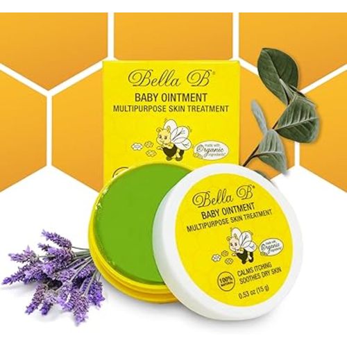 BELLA B Baby Ointment Multipurpose Skin Treatment 0.5oz - Organic Multipurpose Ointment - Relieves Skin Irritation And Itching - Relieves Inflammation or Dry Skin - Soothing Multipurpose Baby Ointment