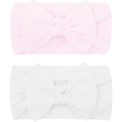 Baby Bling Headbands, White Pink
