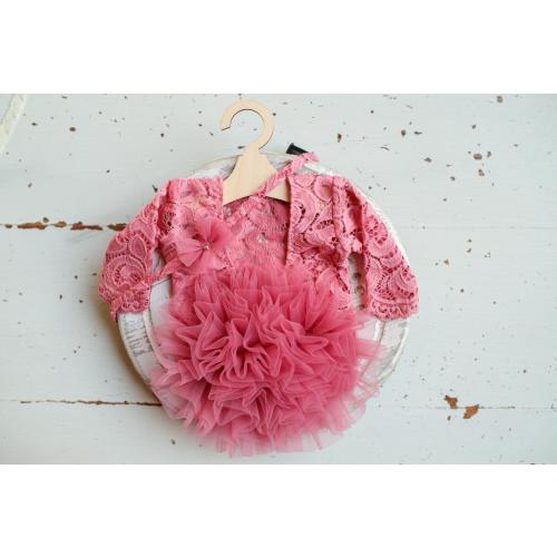 Pink lace romper for newborn girl photography outfit,Newborn Romper,Newborn Outfit,Newborn romper with Headband,Newborn Photography Prop