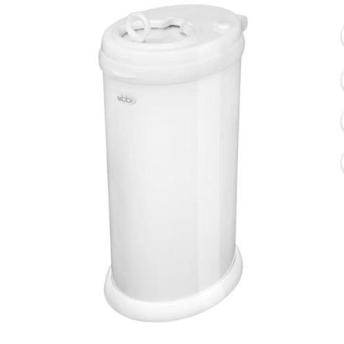 Ubbi Steel Diaper Pail, Odor Locking, No Special Bag Required, Award-Winning, Registry Must-Have, White