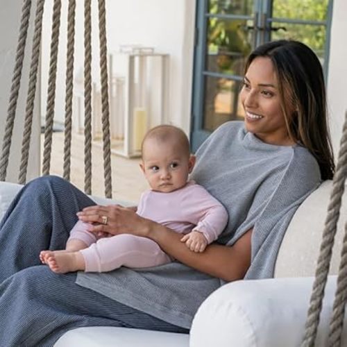 We are Amma | The Cocoon™ - Newborn Essentials Must Haves: Nursing Cover for Breastfeeding Essentials | Nursing Sweater Used as Breastfeeding Cover (Grey, One Size)