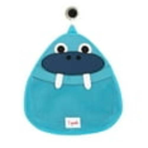 3 Sprouts Baby Hanging Suctioned Cup Bath/Shower Storage Organizer, Blue Walrus