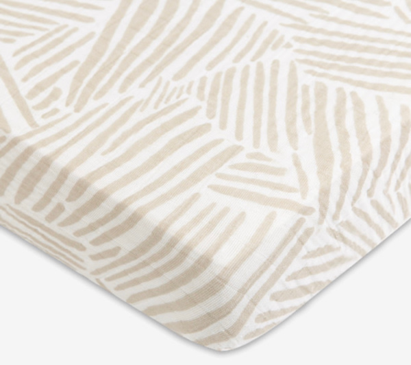 Babyletto Mini Crib Sheet in GOTS Certified Organic Muslin Cotton
