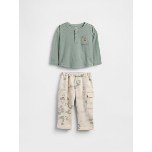 Baby Pocket Henley Outfit Set