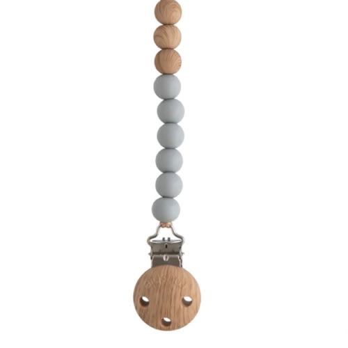 Eva Silicone Pacifier Clip - Stone by Mushie & Co – Pacifier Kids Boutique
