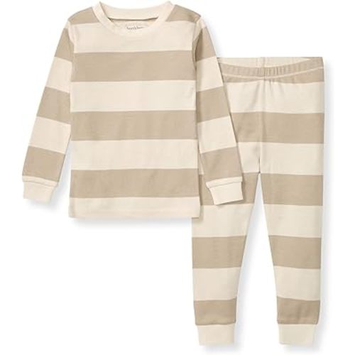 Burt's Bees Baby Infant and Boys' 2-Piece Long Sleeve Tee and Long Pant Cotton Pajama Set