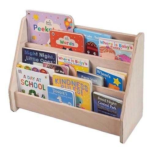 WonderVed Montessori Book Shelf for Kids Room - Plywood Books Stand for Kids Study Room or Nursery - Elevated Book Storage Rack for Cognitive Learning - Baby Essentials for New Moms- Kid Library : Amazon.in: Baby Products